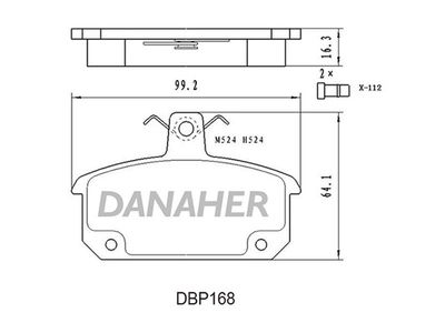 DBP168 DANAHER Комплект тормозных колодок, дисковый тормоз