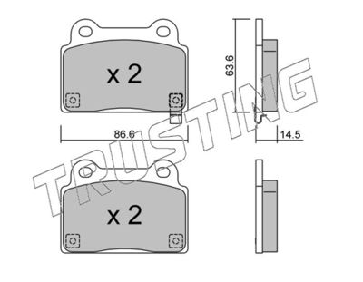 8430 TRUSTING Комплект тормозных колодок, дисковый тормоз