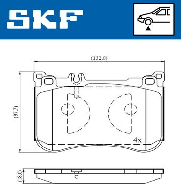 VKBP80631 SKF Комплект тормозных колодок, дисковый тормоз