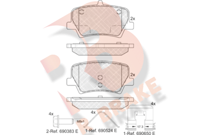 RB2346 R BRAKE Комплект тормозных колодок, дисковый тормоз