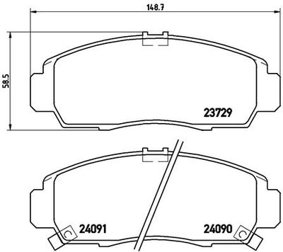 P28034 BREMBO Комплект тормозных колодок, дисковый тормоз