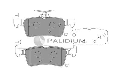 P11530 ASHUKI by Palidium Комплект тормозных колодок, дисковый тормоз