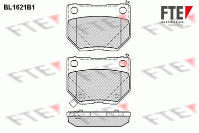 BL1621B1 FTE Комплект тормозных колодок, дисковый тормоз