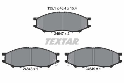 2464701 TEXTAR Комплект тормозных колодок, дисковый тормоз