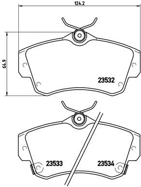 P11012 BREMBO Комплект тормозных колодок, дисковый тормоз