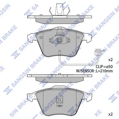 SP1705 Hi-Q Комплект тормозных колодок, дисковый тормоз