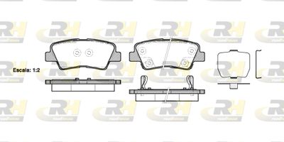 2136202 ROADHOUSE Комплект тормозных колодок, дисковый тормоз