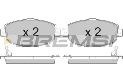 BP2856 BREMSI Комплект тормозных колодок, дисковый тормоз