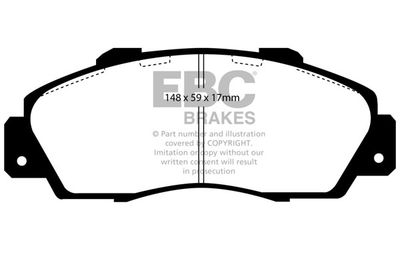 DP9872 EBC Brakes Комплект тормозных колодок, дисковый тормоз