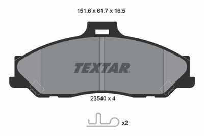 2354001 TEXTAR Комплект тормозных колодок, дисковый тормоз