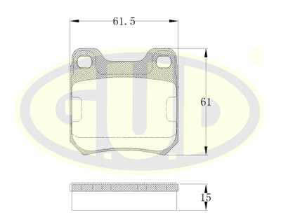 GBP880132 G.U.D. Комплект тормозных колодок, дисковый тормоз
