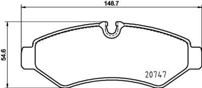 8DB355036861 HELLA PAGID Комплект тормозных колодок, дисковый тормоз