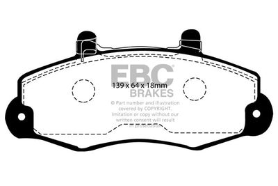 DP9182 EBC Brakes Комплект тормозных колодок, дисковый тормоз