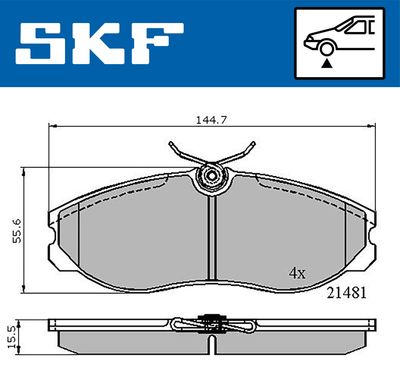 VKBP80603 SKF Комплект тормозных колодок, дисковый тормоз