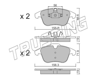 6914 TRUSTING Комплект тормозных колодок, дисковый тормоз