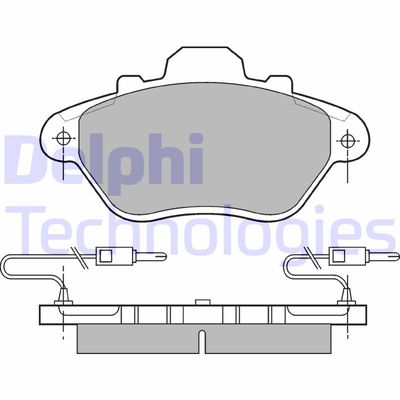 LP654 DELPHI Комплект тормозных колодок, дисковый тормоз