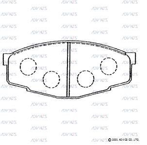 SN229 ADVICS Комплект тормозных колодок, дисковый тормоз