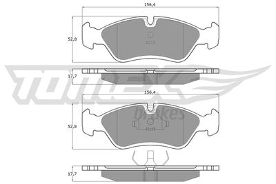 TX1068 TOMEX Brakes Комплект тормозных колодок, дисковый тормоз