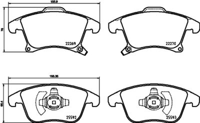 8DB355039901 HELLA PAGID Комплект тормозных колодок, дисковый тормоз