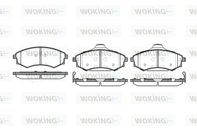 P218306 WOKING Комплект тормозных колодок, дисковый тормоз