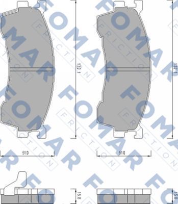 FO459481 FOMAR Friction Комплект тормозных колодок, дисковый тормоз