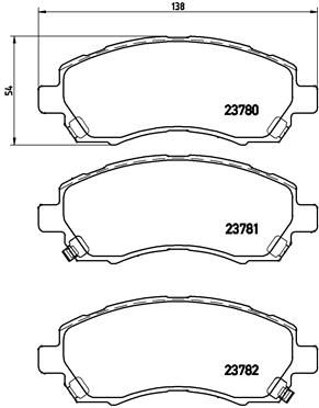 P78009 BREMBO Комплект тормозных колодок, дисковый тормоз