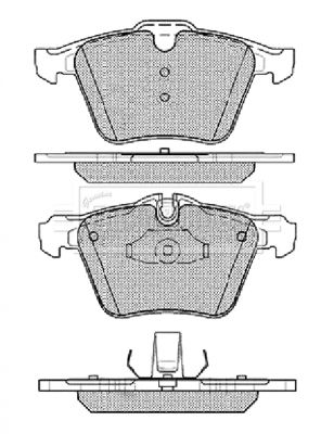 BBP2444 BORG & BECK Комплект тормозных колодок, дисковый тормоз