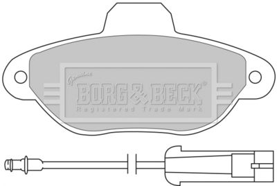 BBP1059 BORG & BECK Комплект тормозных колодок, дисковый тормоз