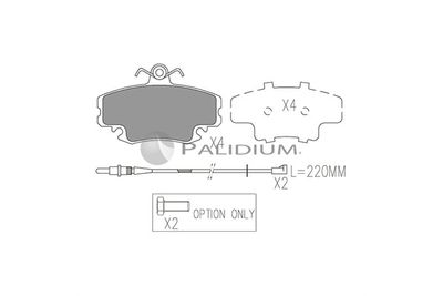 P11003 ASHUKI by Palidium Комплект тормозных колодок, дисковый тормоз