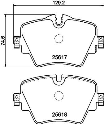 MDB3757 MINTEX Комплект тормозных колодок, дисковый тормоз