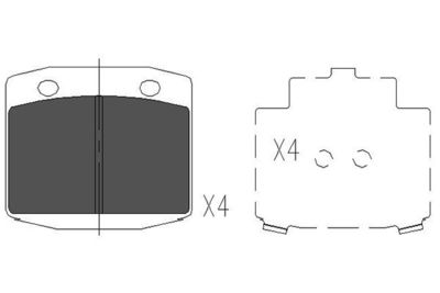 KBP6570 KAVO PARTS Комплект тормозных колодок, дисковый тормоз