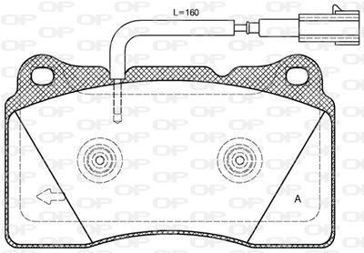 BPA066612 OPEN PARTS Комплект тормозных колодок, дисковый тормоз