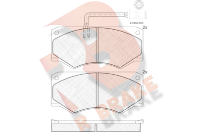 RB0904 R BRAKE Комплект тормозных колодок, дисковый тормоз