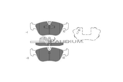 P11171 ASHUKI by Palidium Комплект тормозных колодок, дисковый тормоз
