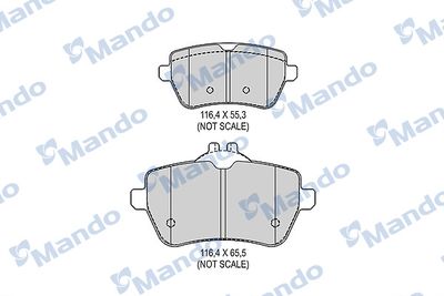 MBF015685 MANDO Комплект тормозных колодок, дисковый тормоз