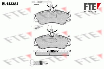 BL1483A4 FTE Комплект тормозных колодок, дисковый тормоз