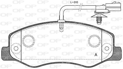 BPA144201 OPEN PARTS Комплект тормозных колодок, дисковый тормоз