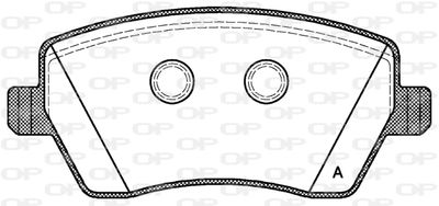 BPA098700 OPEN PARTS Комплект тормозных колодок, дисковый тормоз