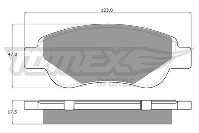 TX1437 TOMEX Brakes Комплект тормозных колодок, дисковый тормоз