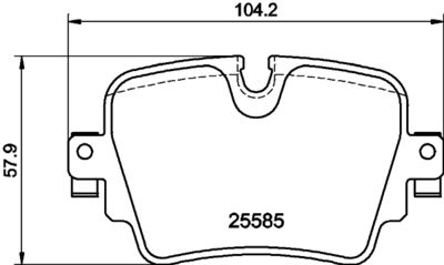 8DB355021161 HELLA Комплект тормозных колодок, дисковый тормоз