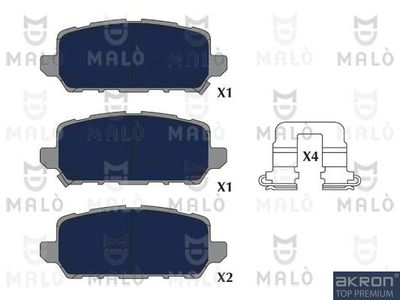 1051285 AKRON-MALÒ Комплект тормозных колодок, дисковый тормоз