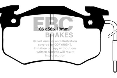 DP489 EBC Brakes Комплект тормозных колодок, дисковый тормоз