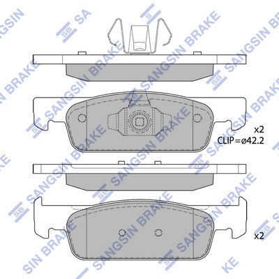 SP1787 Hi-Q Комплект тормозных колодок, дисковый тормоз