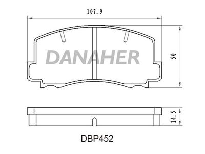 DBP452 DANAHER Комплект тормозных колодок, дисковый тормоз