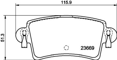 MDB2269 MINTEX Комплект тормозных колодок, дисковый тормоз