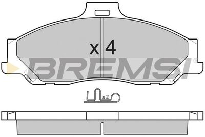 BP2905 BREMSI Комплект тормозных колодок, дисковый тормоз