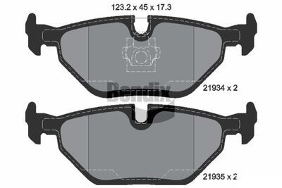 BPD1146 BENDIX Braking Комплект тормозных колодок, дисковый тормоз