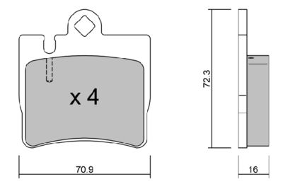 BPMB2010 AISIN Комплект тормозных колодок, дисковый тормоз