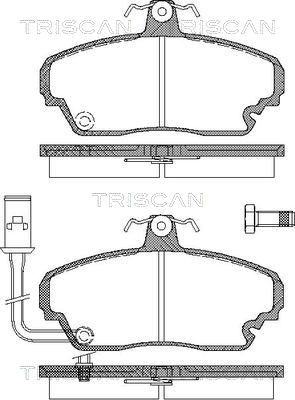 811010508 TRISCAN Комплект тормозных колодок, дисковый тормоз