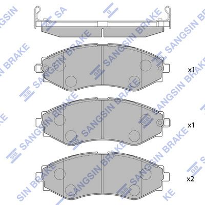 SP1103 Hi-Q Комплект тормозных колодок, дисковый тормоз